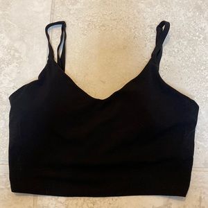 Athleta elevation v neck longline sports bra A-C